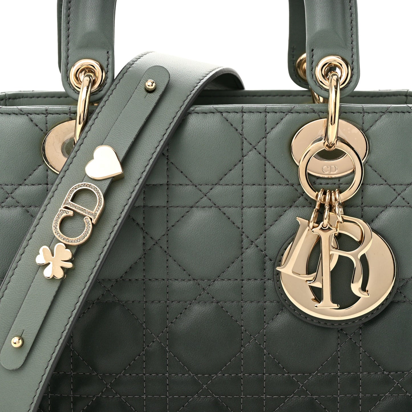 Lambskin Cannage Gradient Small My ABCDior Lady Dior Grey