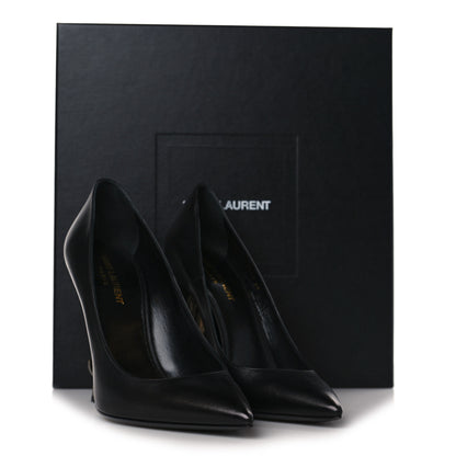 Saint Laurent Calfskin Opyum 100 Pumps 39 Black 10 of 10