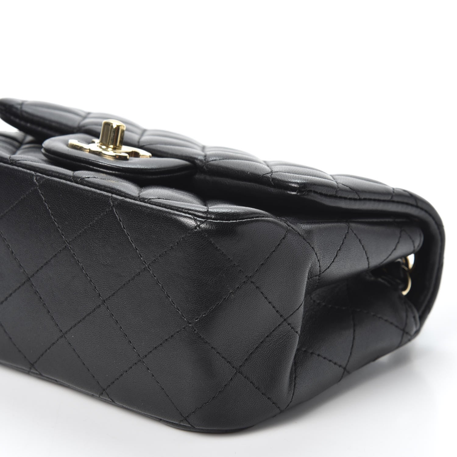 Chanel Lambskin Quilted Mini Square Flap Black 6 of 9