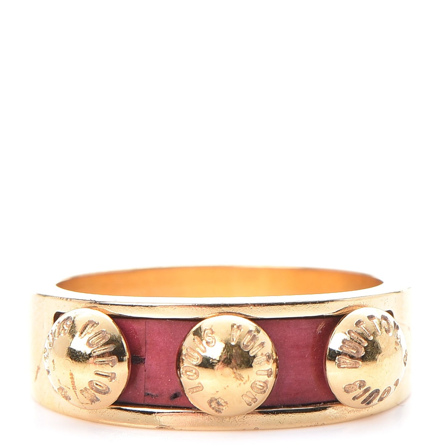 Leather Gimme A Clue Ring 6 Red