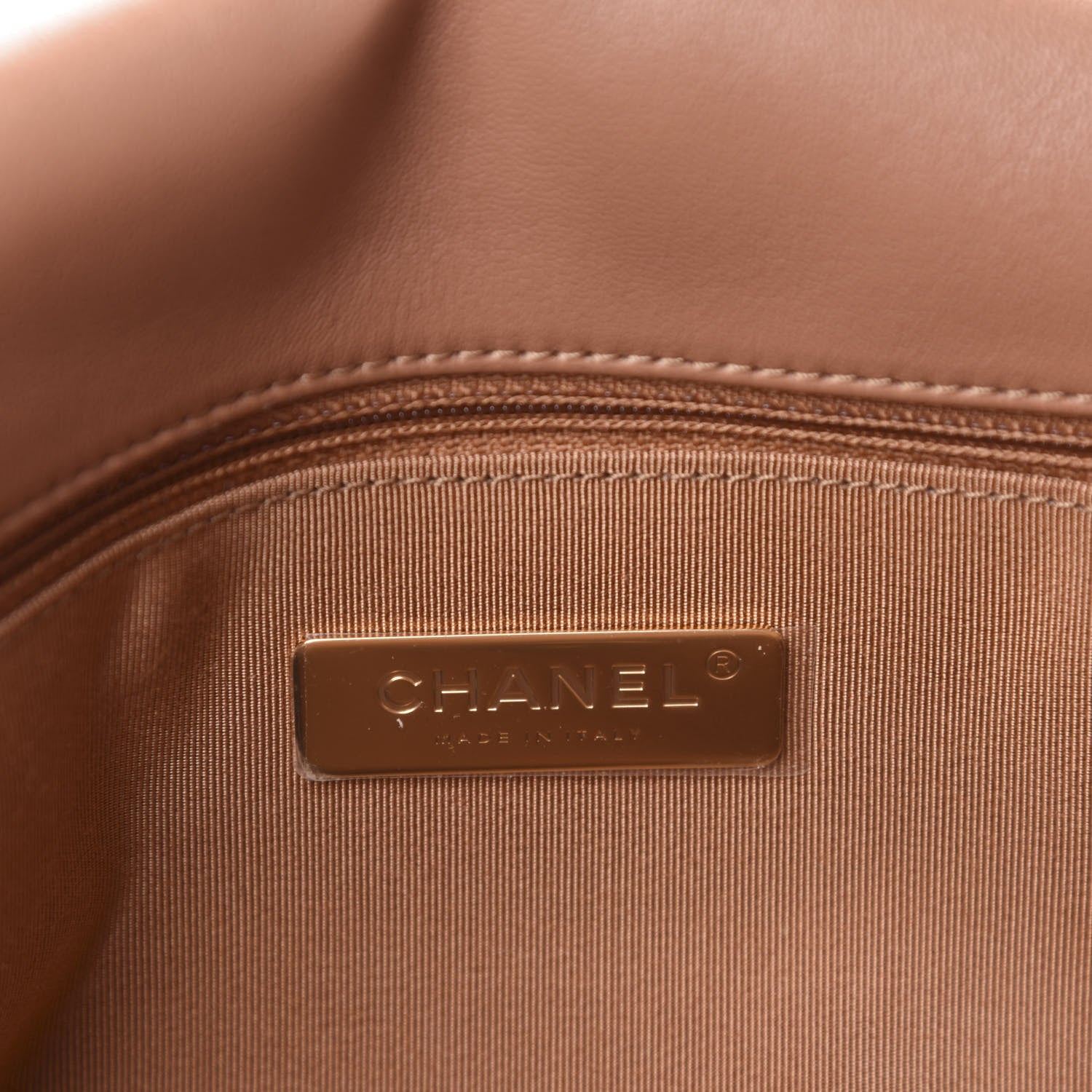 Chanel Lambskin Quilted Large 19 Flap Brown 8 of 10