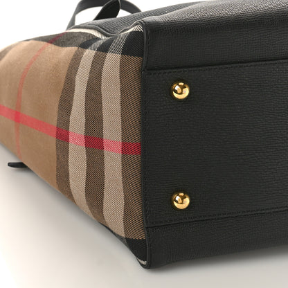 Burberry Grainy Calfskin House Check Small Canterbury Black 7 of 8