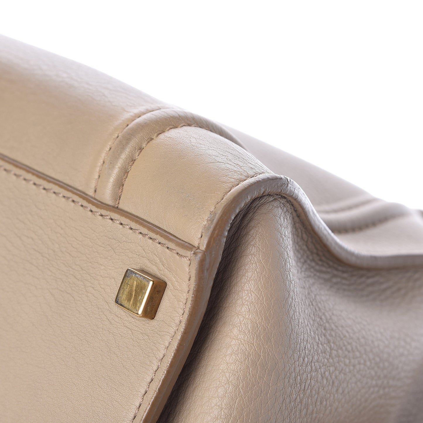 Supple Calfskin Medium Phantom Luggage Beige