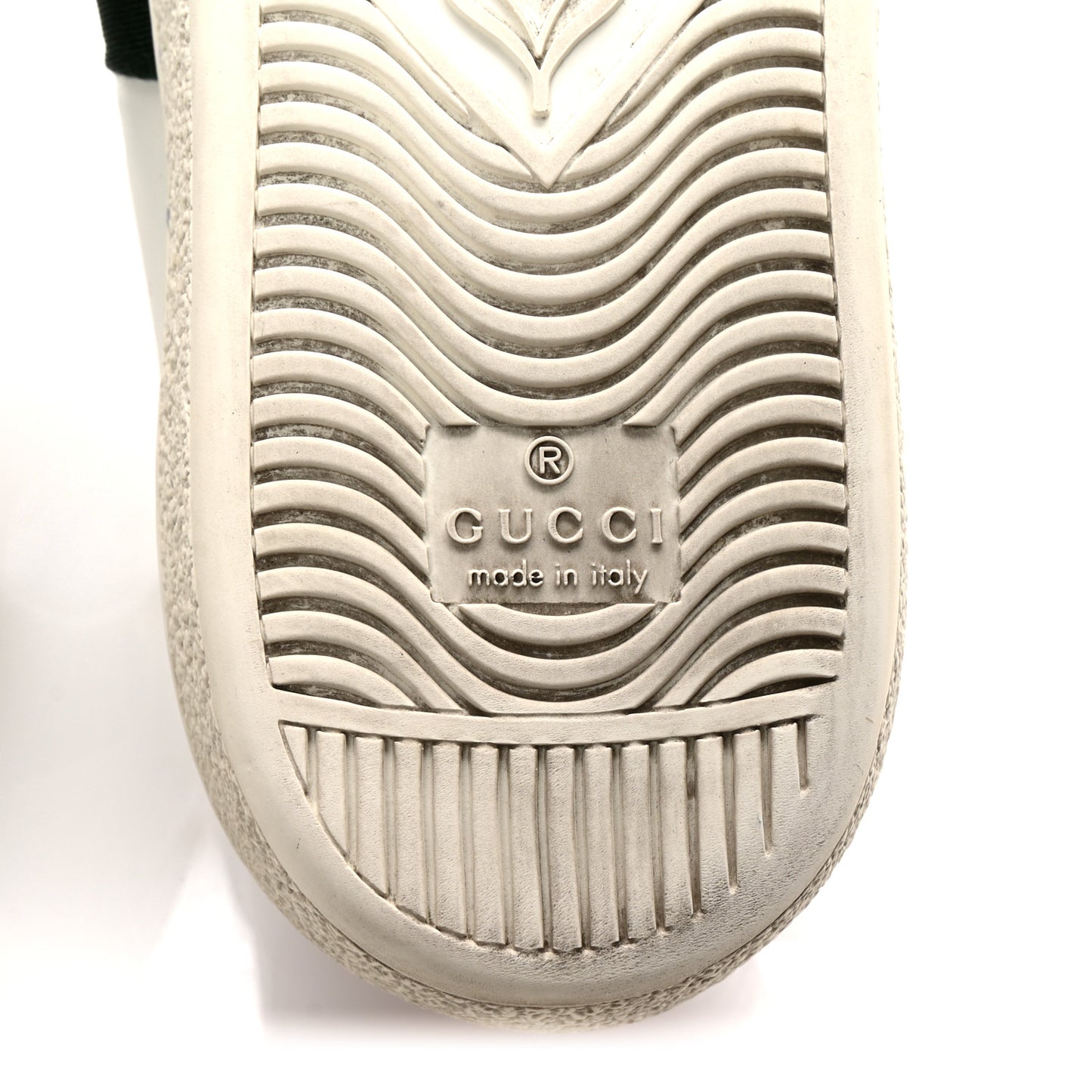 Calfskin Web GG Apple Embroidered Womens Ace Sneakers 38 White