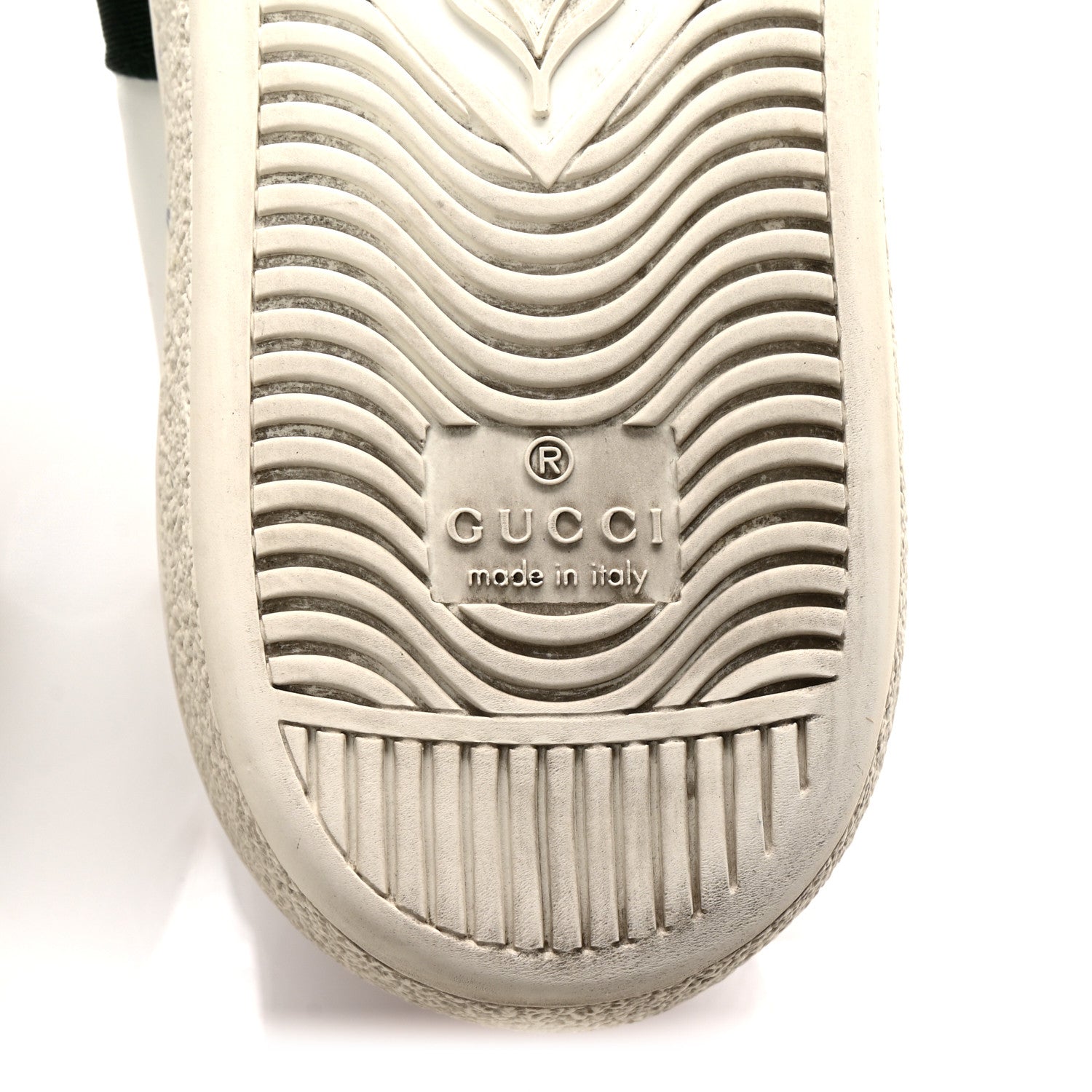 Gucci Calfskin Web GG Apple Embroidered Womens Ace Sneakers 38 White 7 of 10