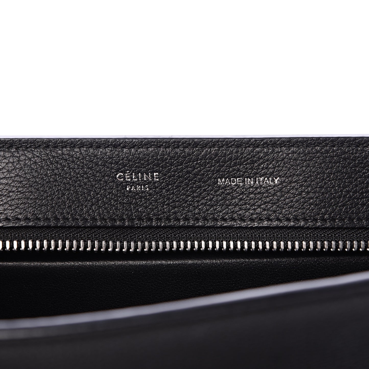 Drummed Calfskin Suede Small Trapeze Black