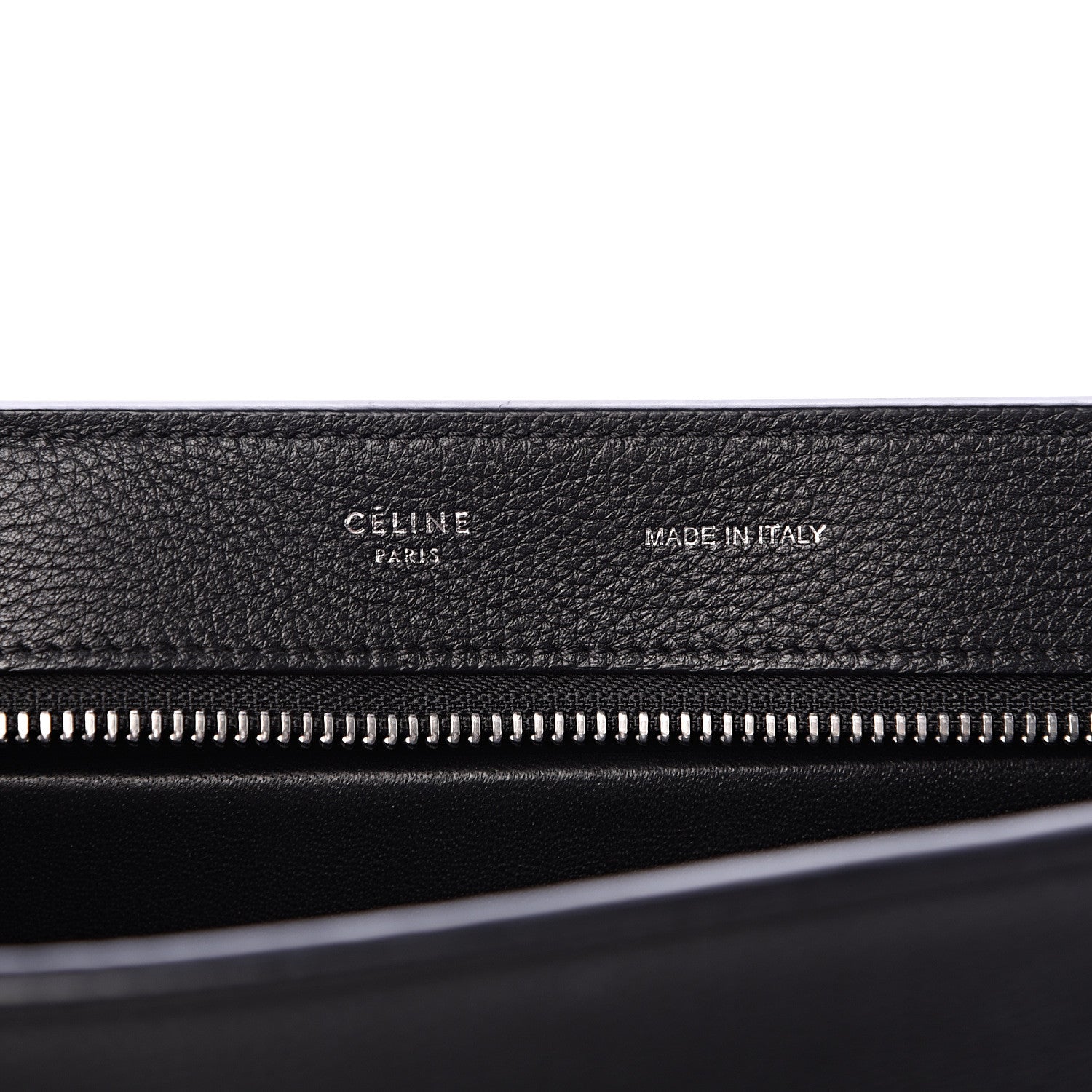 Celine Drummed Calfskin Suede Small Trapeze Black 5 of 9
