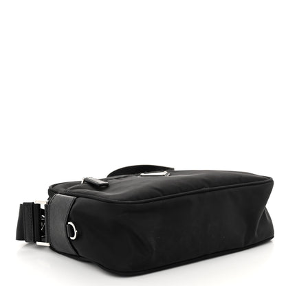 Prada Re-Nylon Vela Saffiano Pocket Double Zip Shoulder Bag Black 4 of 11