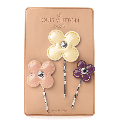Louis Vuitton Vernis Fleur Hair Pin Barettes 1 of 5