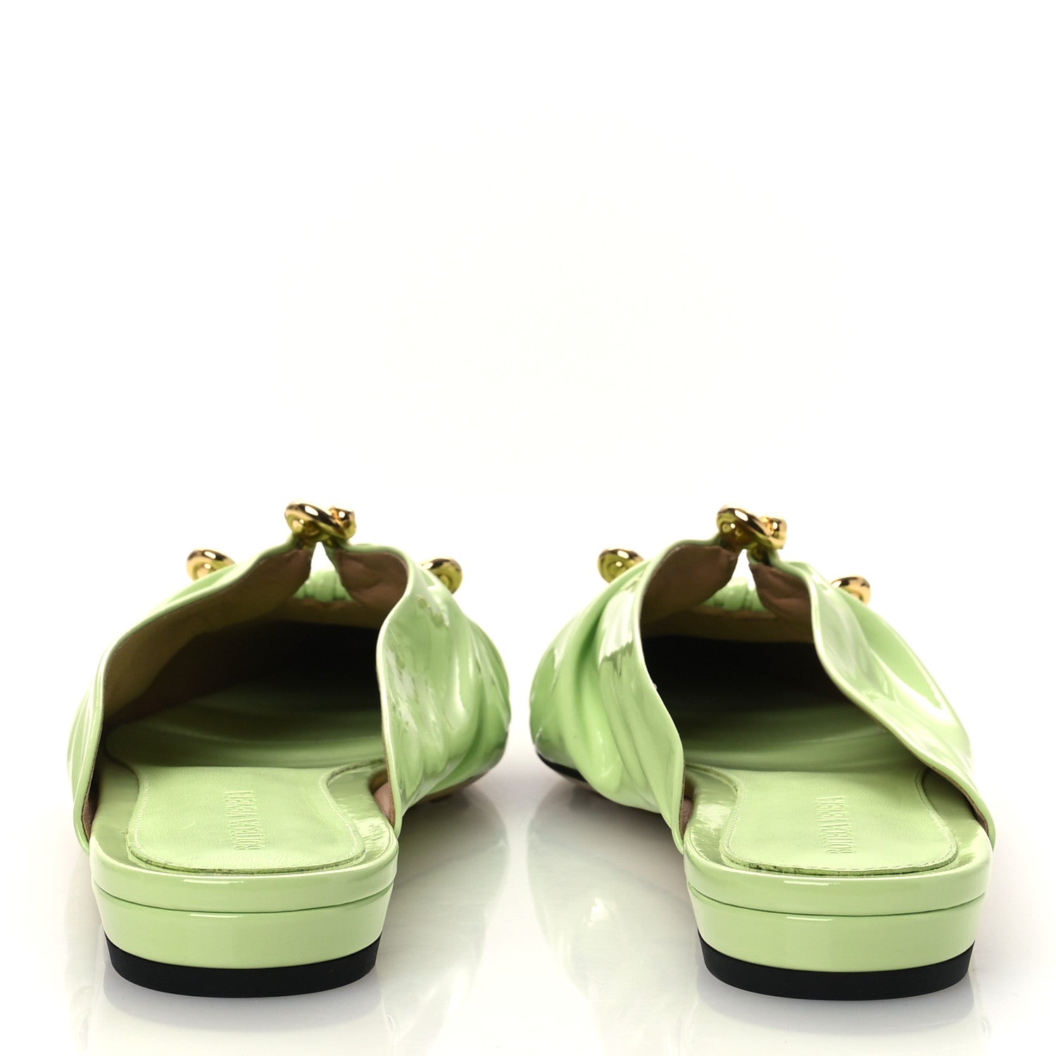 Bottega Veneta Patent Bunnie Flats 38 Fennel 6 of 12
