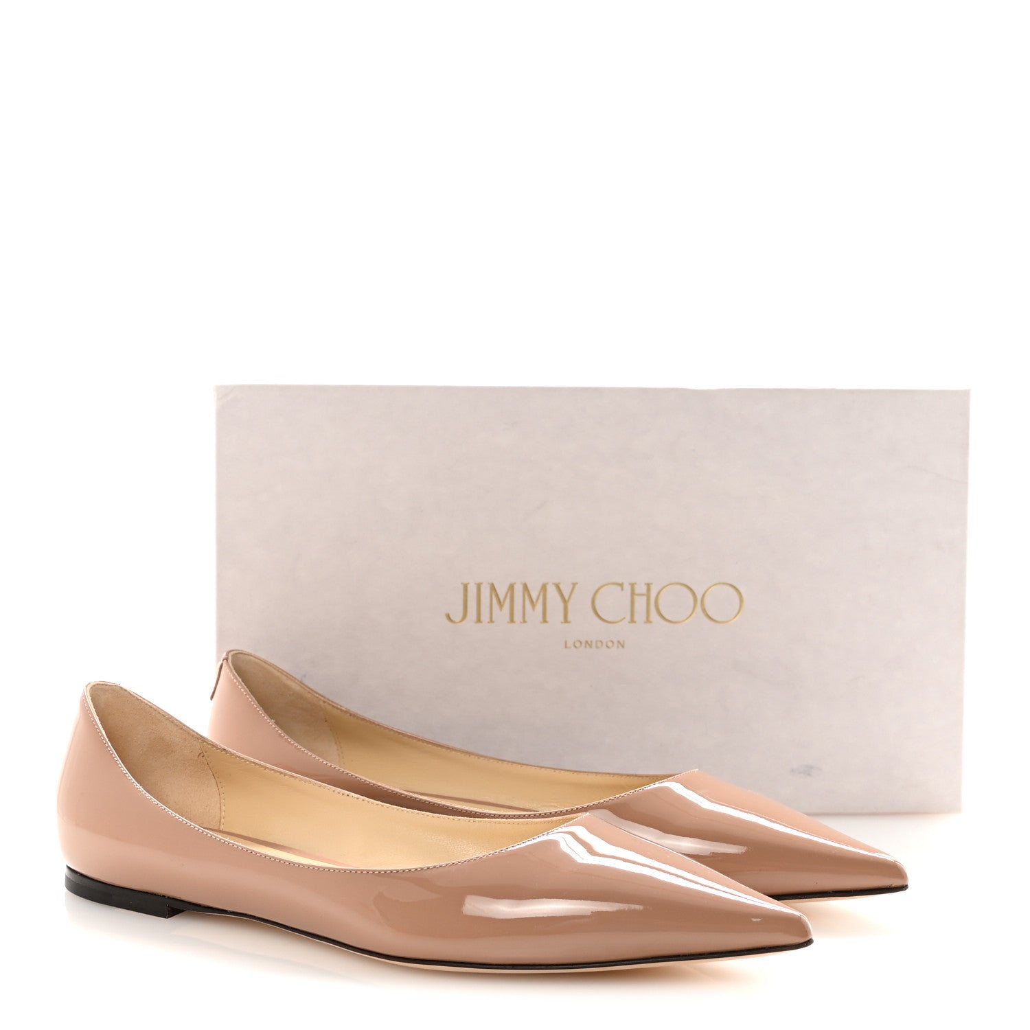 Jimmy Choo Patent Love Flats 40 Ballet Pink 9 of 9