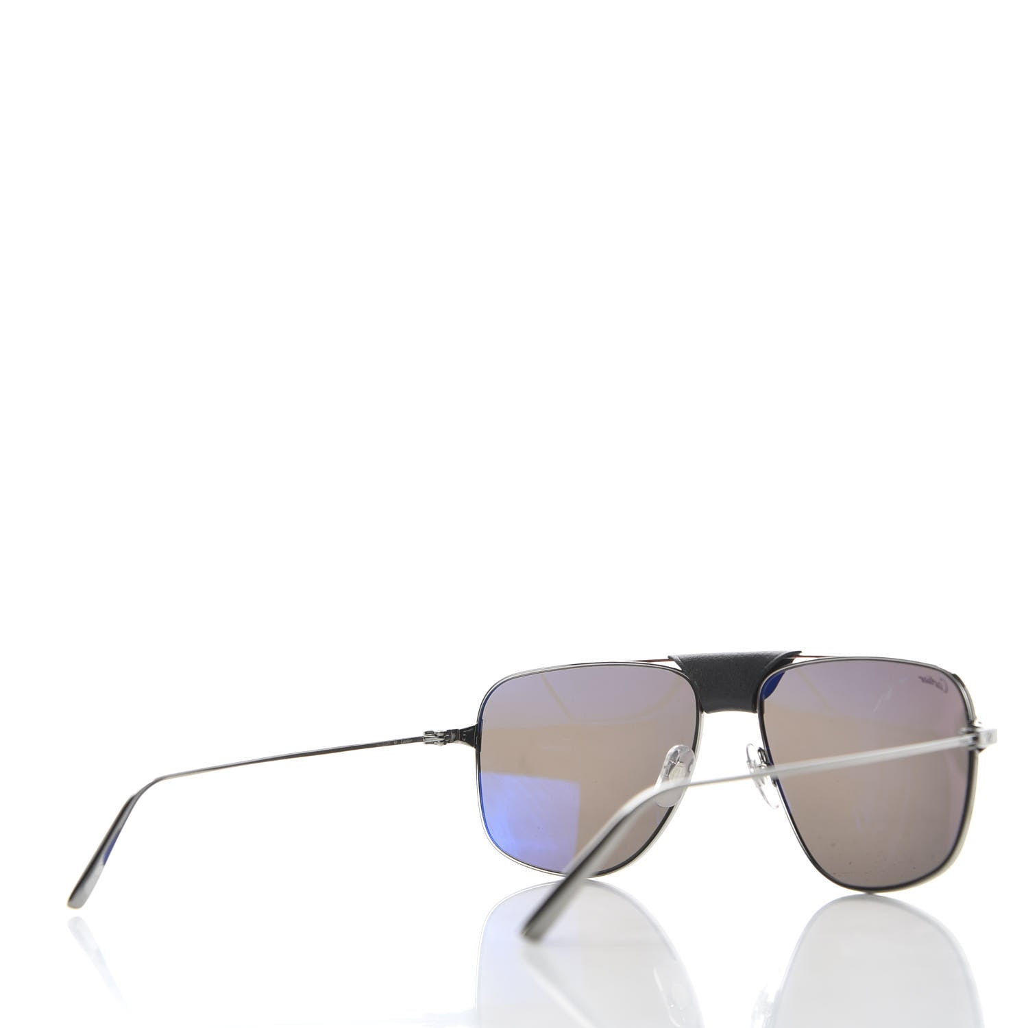Cartier Ruthenium Santos De Aviator Sunglasses Grey 4 of 8