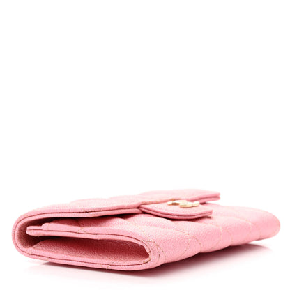 Chanel Iridescent Caviar Quilted Flap Card Holder Rose Pink 4 of 9
