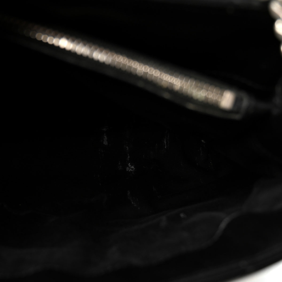 Calfskin Y Quilted Monogram Medium Loulou Chain Satchel Black
