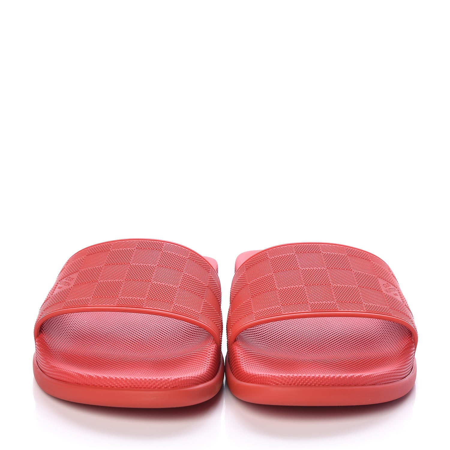 Louis Vuitton Rubber Damier Mens Waterfront Mules 6 Red 2 of 7
