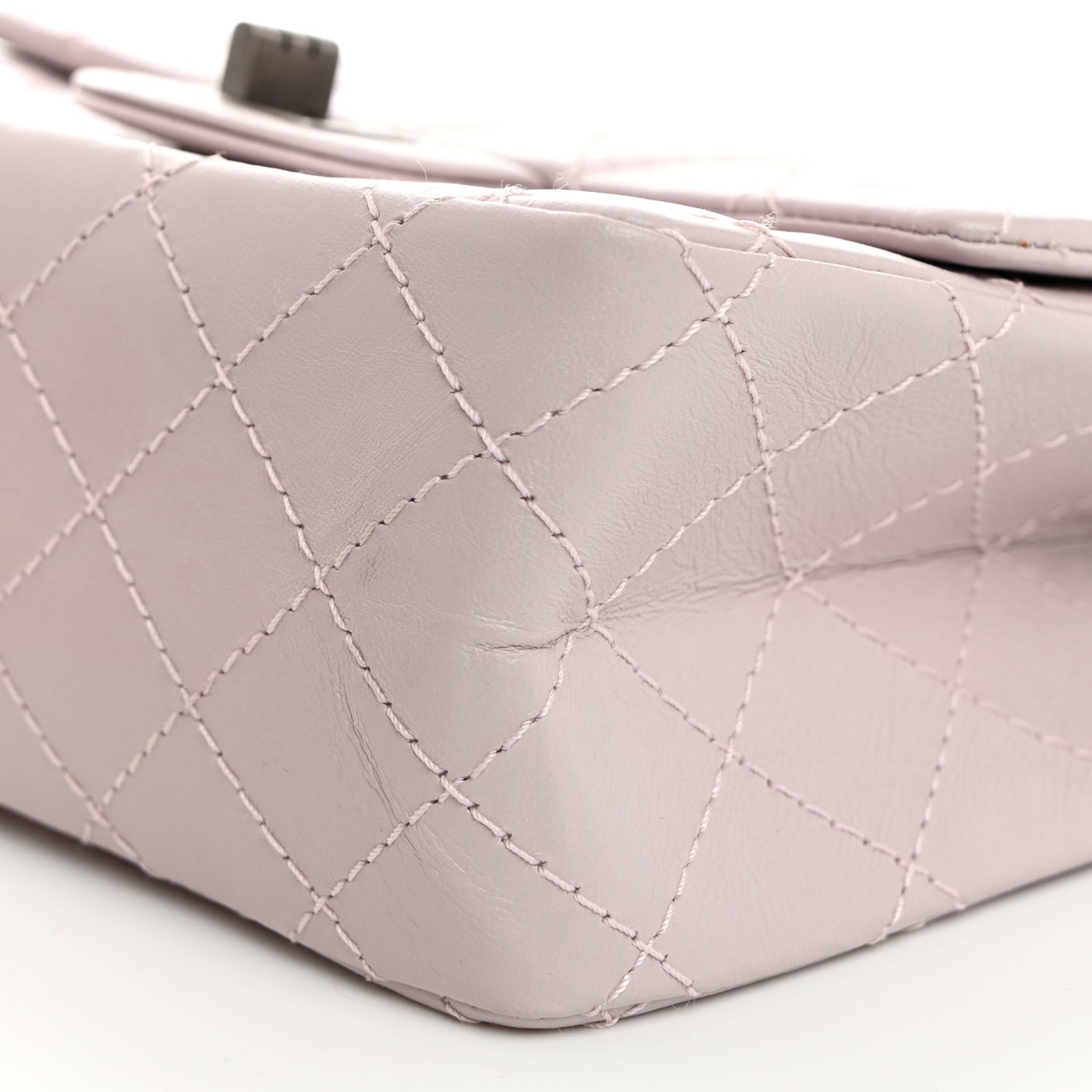 Aged Calfskin Quilted 2.55 Reissue Mini Flap Lilac