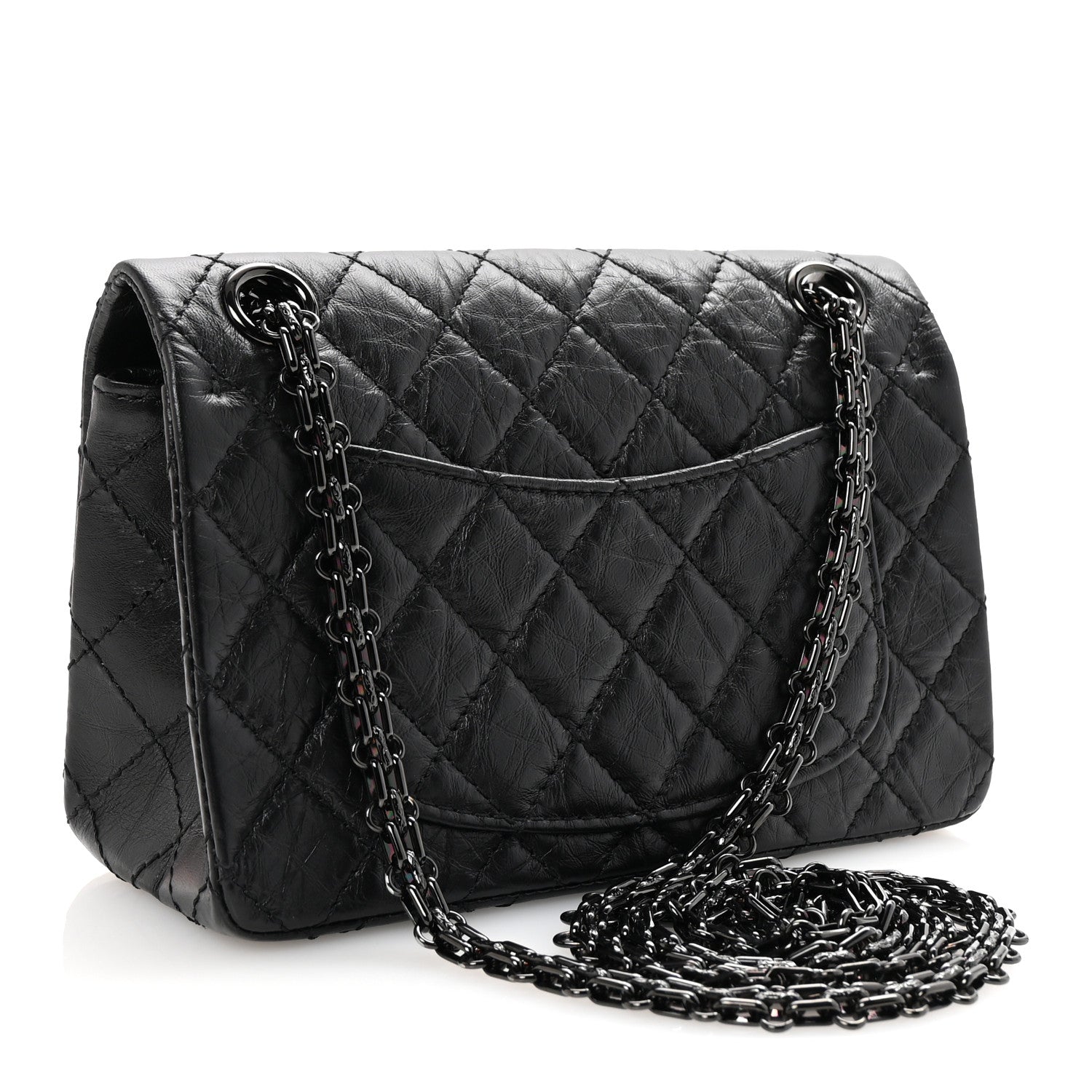 Chanel Aged Calfskin Quilted 2.55 Reissue Mini Flap So Black 3 of 10