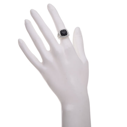 David Yurman Sterling Silver Diamond Black Onyx 11mm Albion Ring 48 4.5 2 of 6
