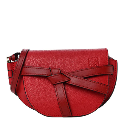 Loewe Grained Calfskin Mini Gate Crossbody Bag Scarlet Burnt Red 1 of 9