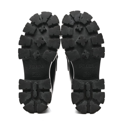 Prada Spazzolato Rois Metal Triangle Logo Monolith 55mm Loafers 38.5 Black 37.5 Black 6 of 11