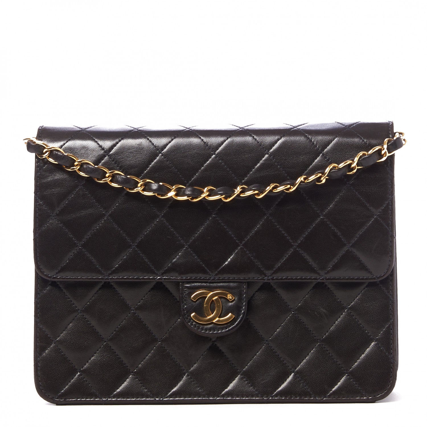 Chanel Lambskin Quilted Small Single Flap Black 1 of 9