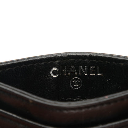 Chanel Lambskin Camellia Embossed Card Holder Black 6 of 6