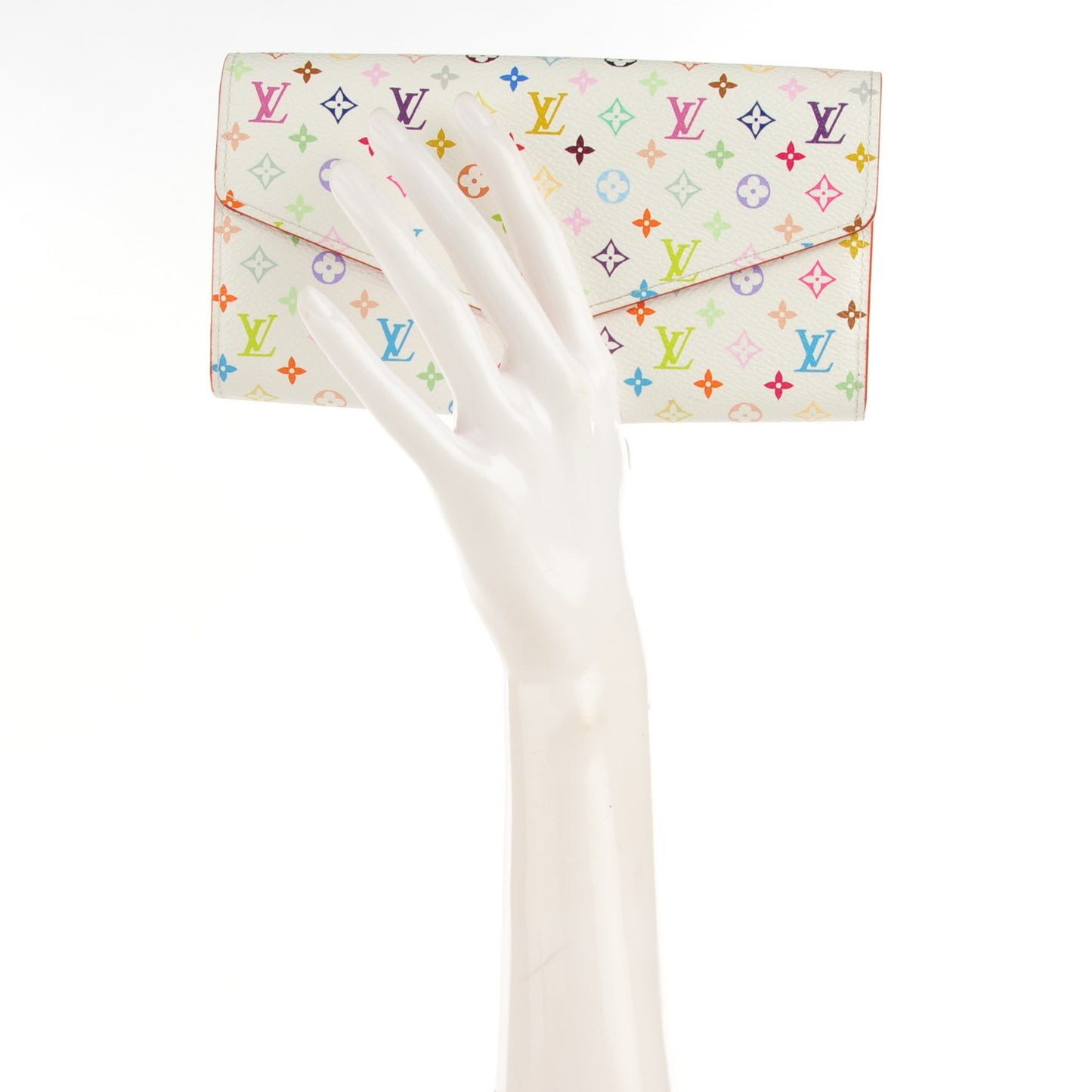 Monogram Multicolor Sarah Wallet NM White Litchi