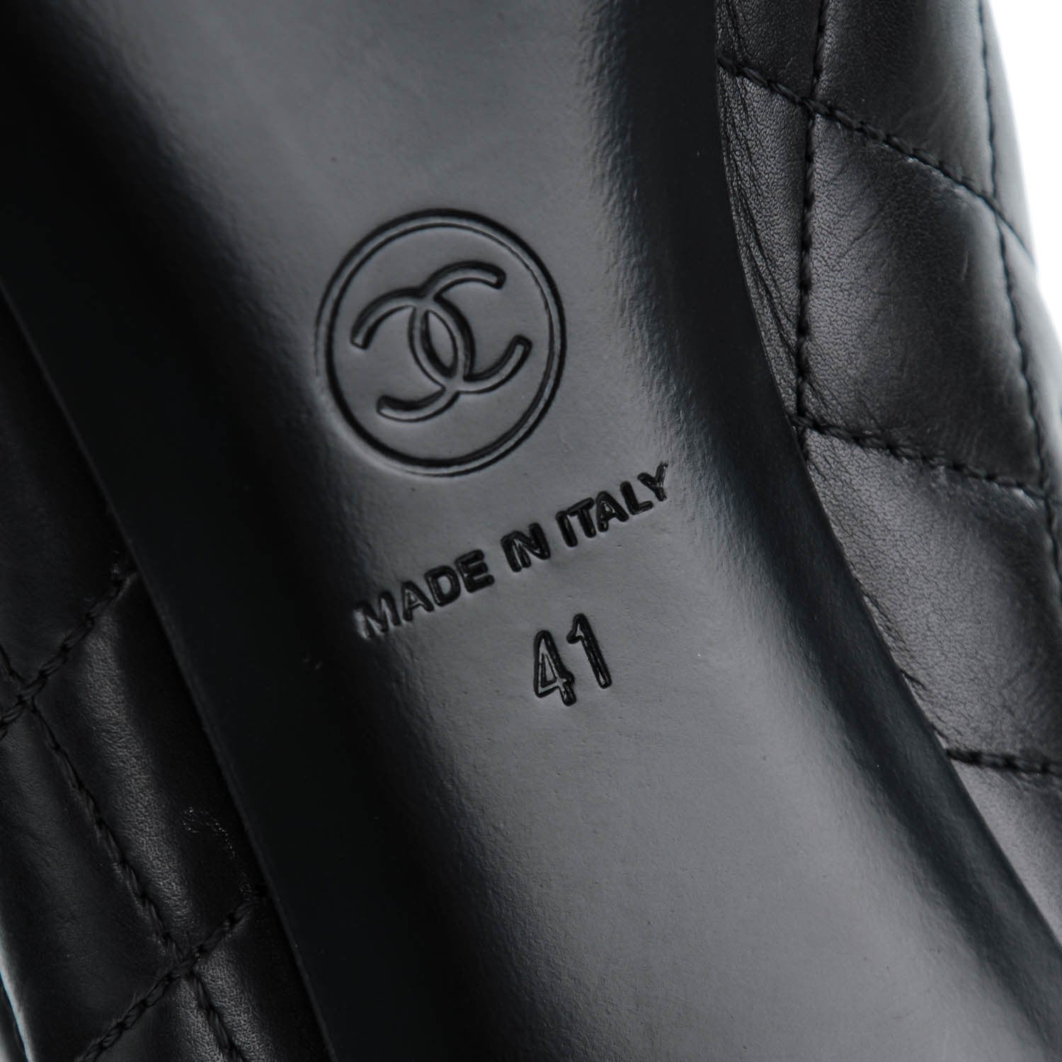 Chanel Calfskin Quilted Cap Toe Short Boots 41 Black 6 of 8