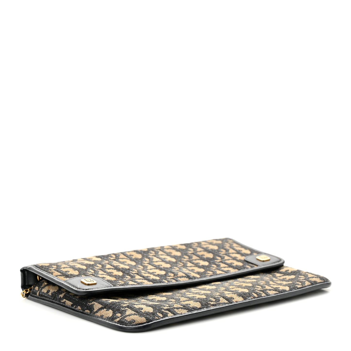 CHRISTIAN DIOR Monogram Chain Flap Blue
