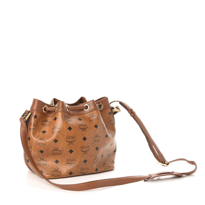 MCM Visetos Essential Drawstring Bucket Bag Cognac 3 of 13