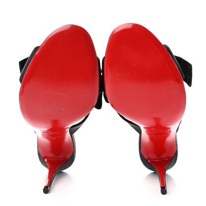 Christian Louboutin Satin Matricia Bow Sandals 36.5 Black 5 of 16