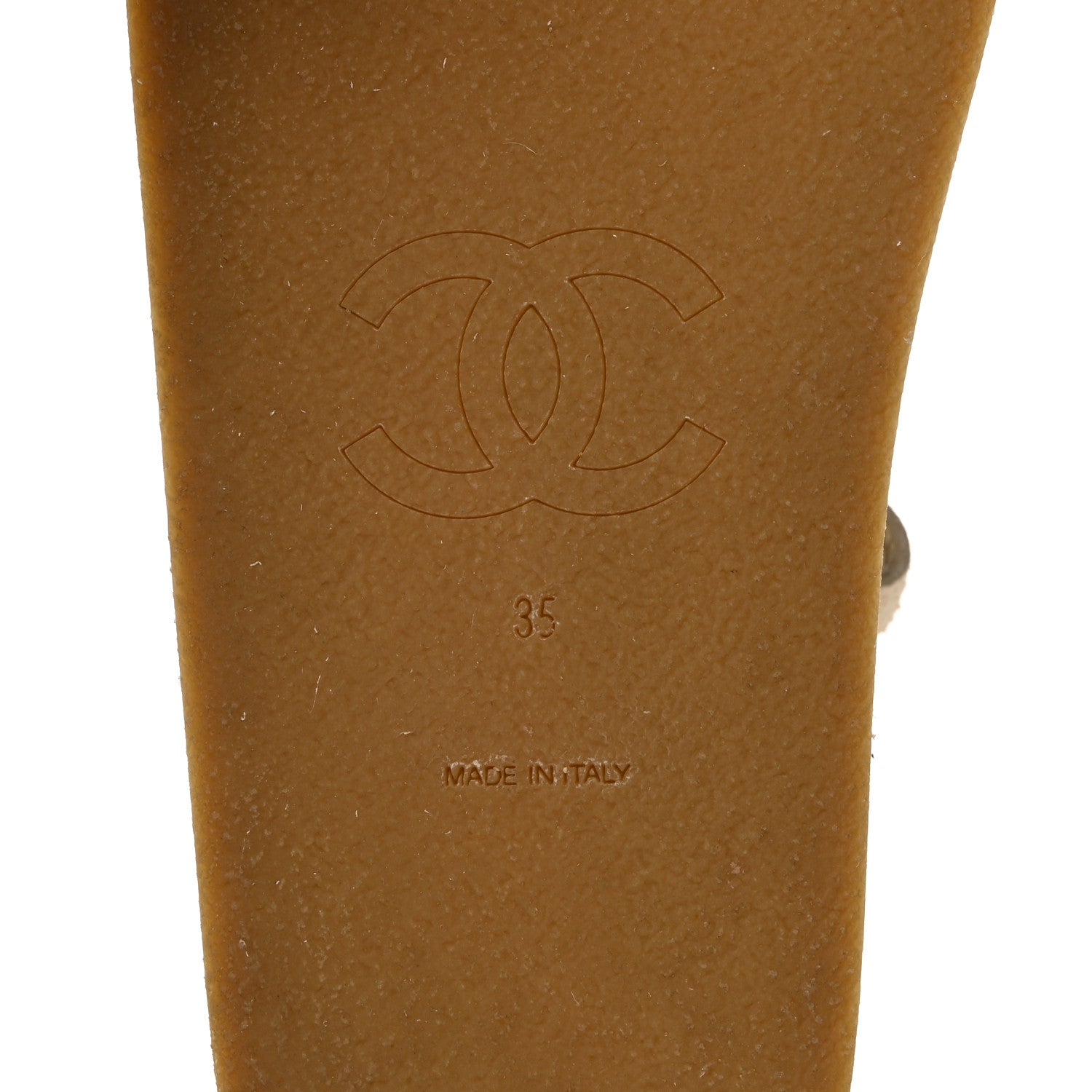 Chanel Suede Calfskin Velcro Flat Sandals 35 Ecru Dark Beige 8 of 9
