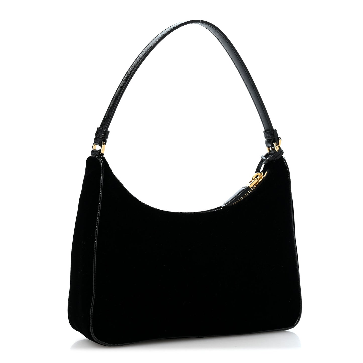 Velvet Nappa Mini Re-Edition Shoulder Bag Black