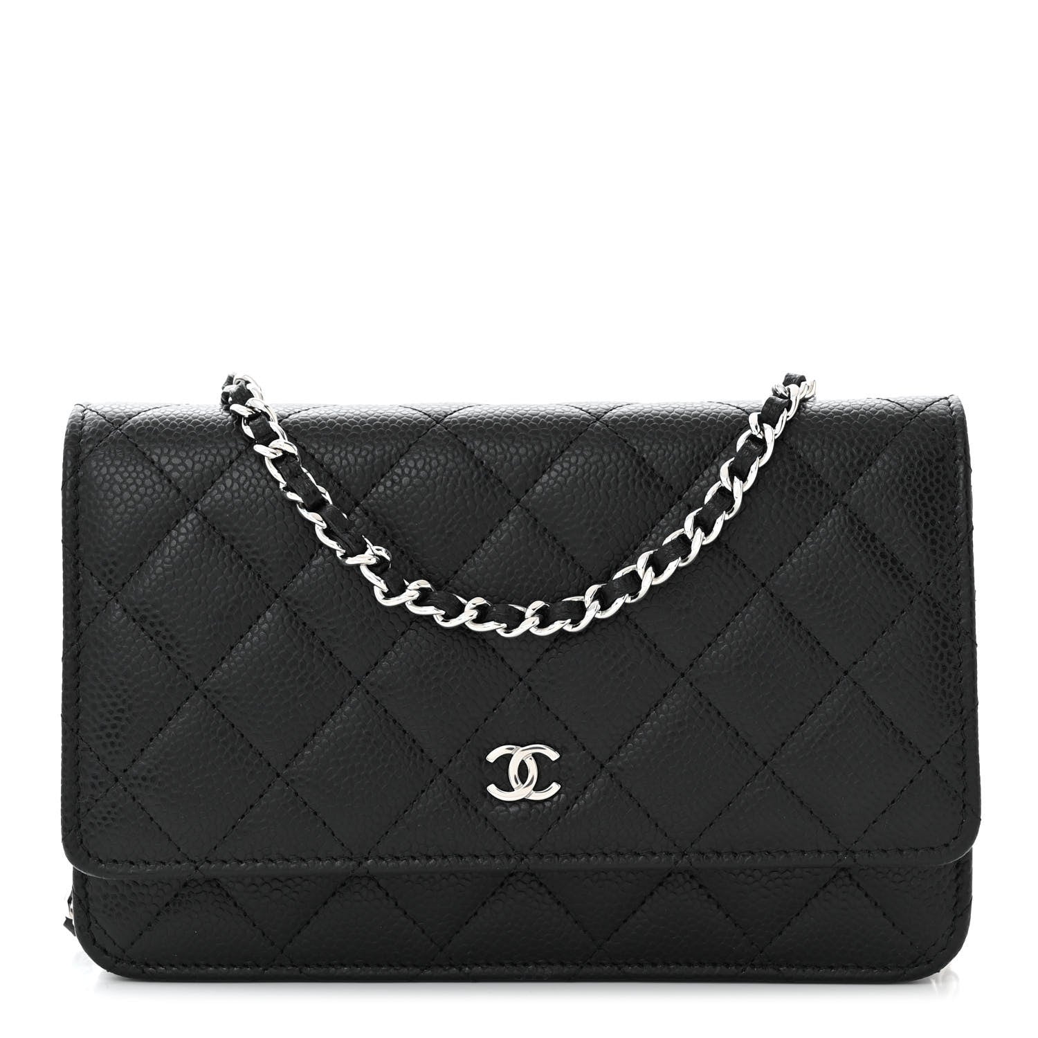 Chanel Caviar Quilted Wallet on Chain WOC Black 1 of 12