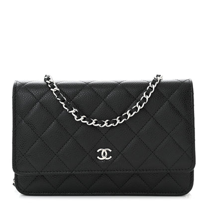 Chanel Caviar Quilted Wallet on Chain WOC Black 1 of 12