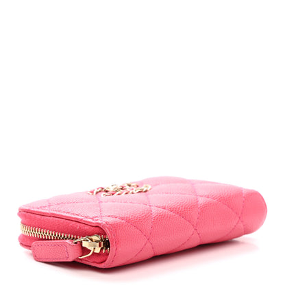 Chanel Caviar Quilted French New Wave Zip Coin Purse Pink 4 of 8
