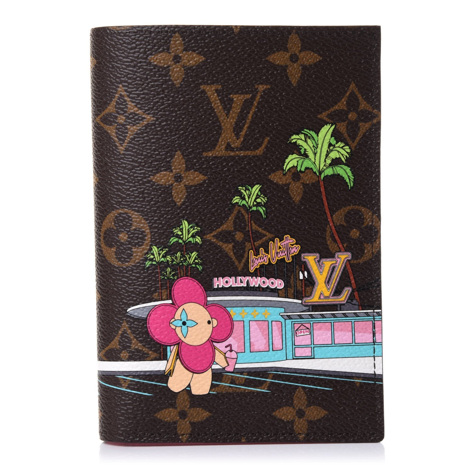 Louis Vuitton Monogram 2021 Christmas Animation Hollywood Passport Cover Fuchsia 1 of 7