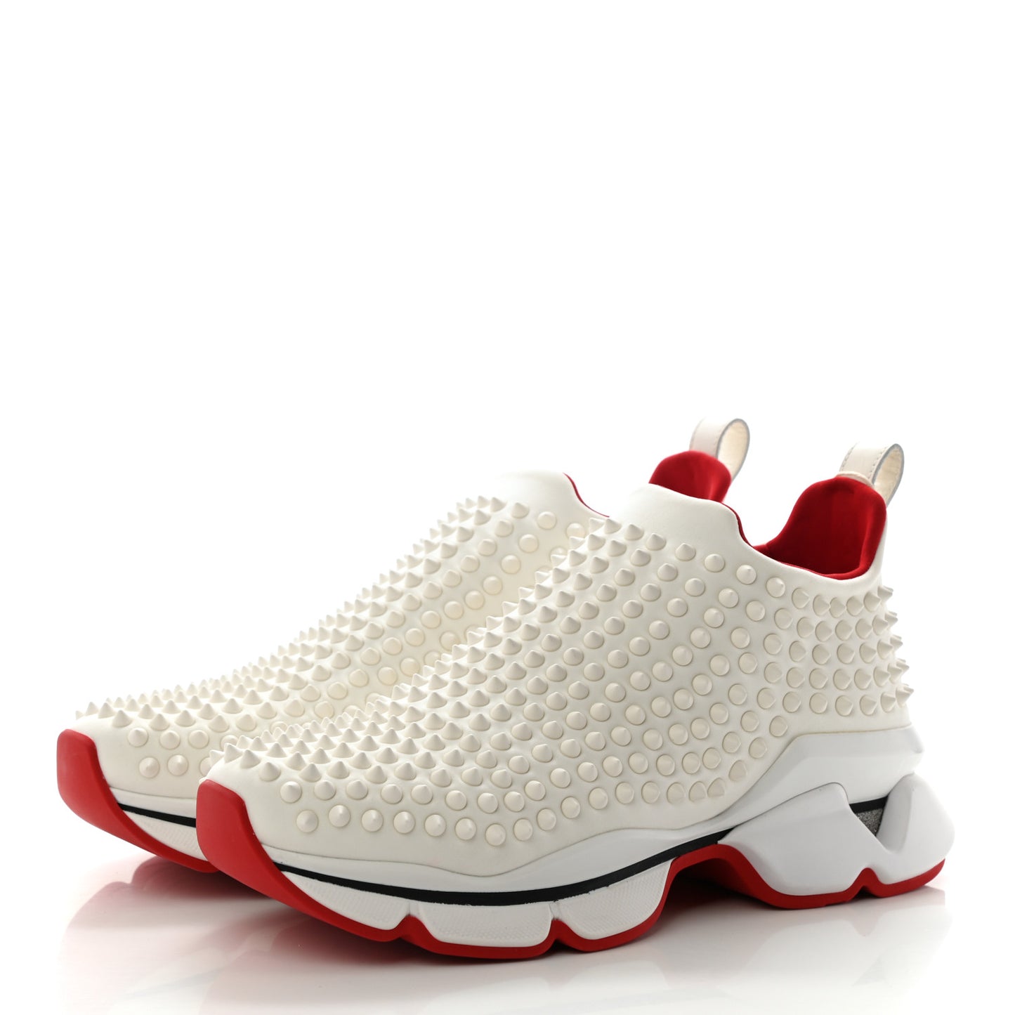 Neoprene Spike Sock Donna Flat Sneakers 39.5 White Snow