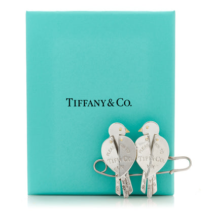 Tiffany Sterling Silver 18K Yellow Gold Return to Tiffany Love Bugs Bird Brooch Pin 4 of 4
