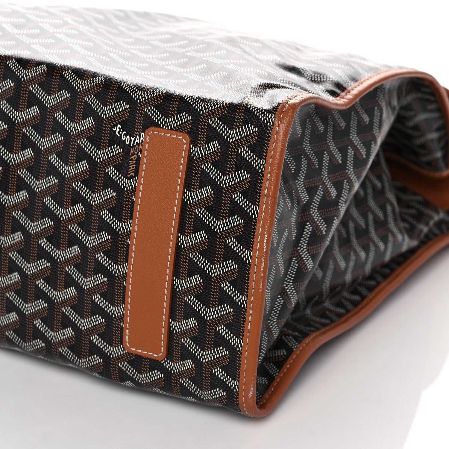 Goyard Goyardine Saint Leger Soft Briefcase Backpack Black Gold 8 of 10
