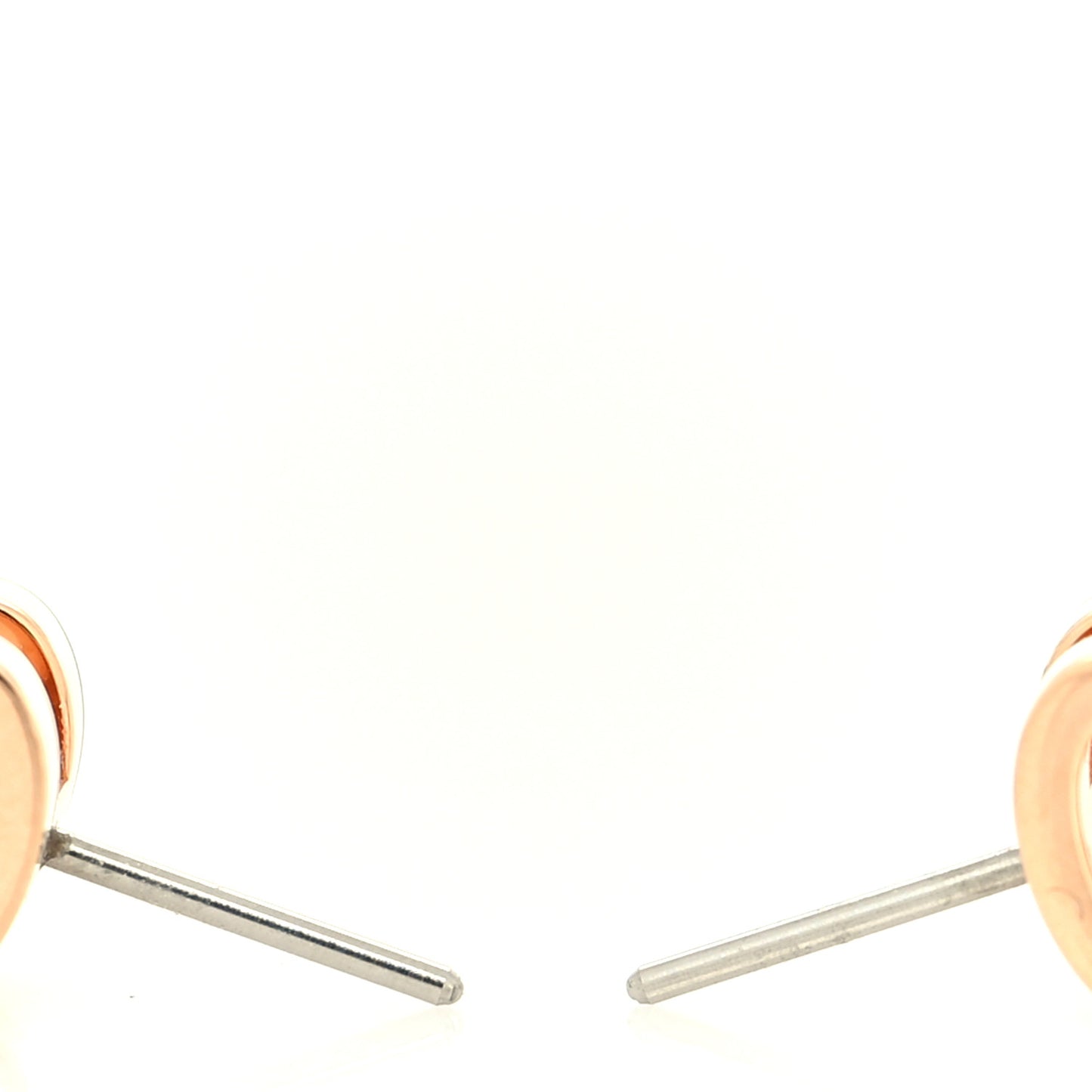 Gold Lacquered Mini Pop H Earrings White