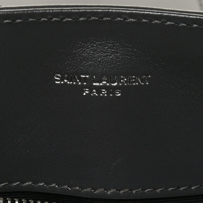 Saint Laurent Calfskin Y Quilted Monogram Small Loulou Shopper Grey 7 of 13