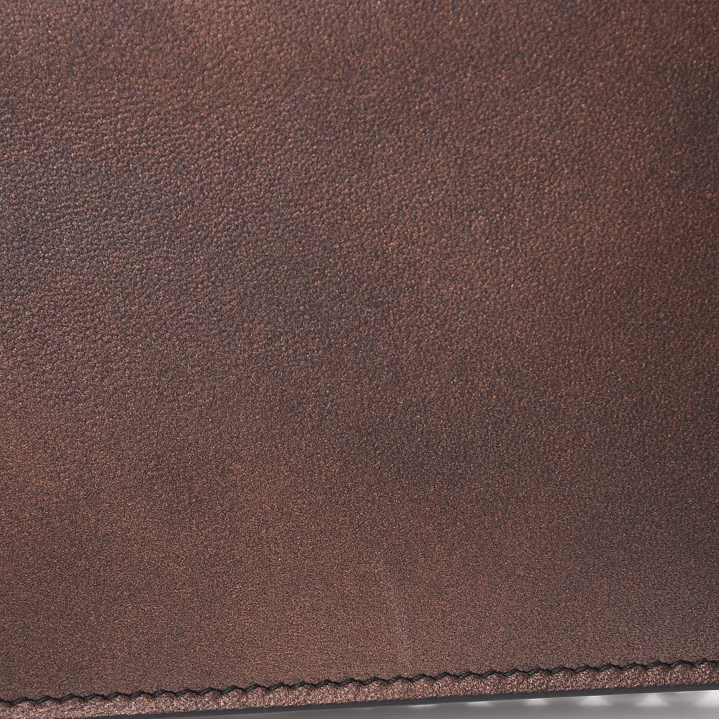 Metallic Nappa Intrecciato Continental Wallet on Chain Dark Copper