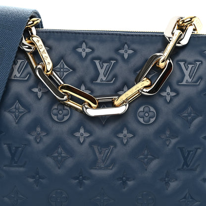 Louis Vuitton Lambskin Embossed Monogram Coussin PM Storm 7 of 9