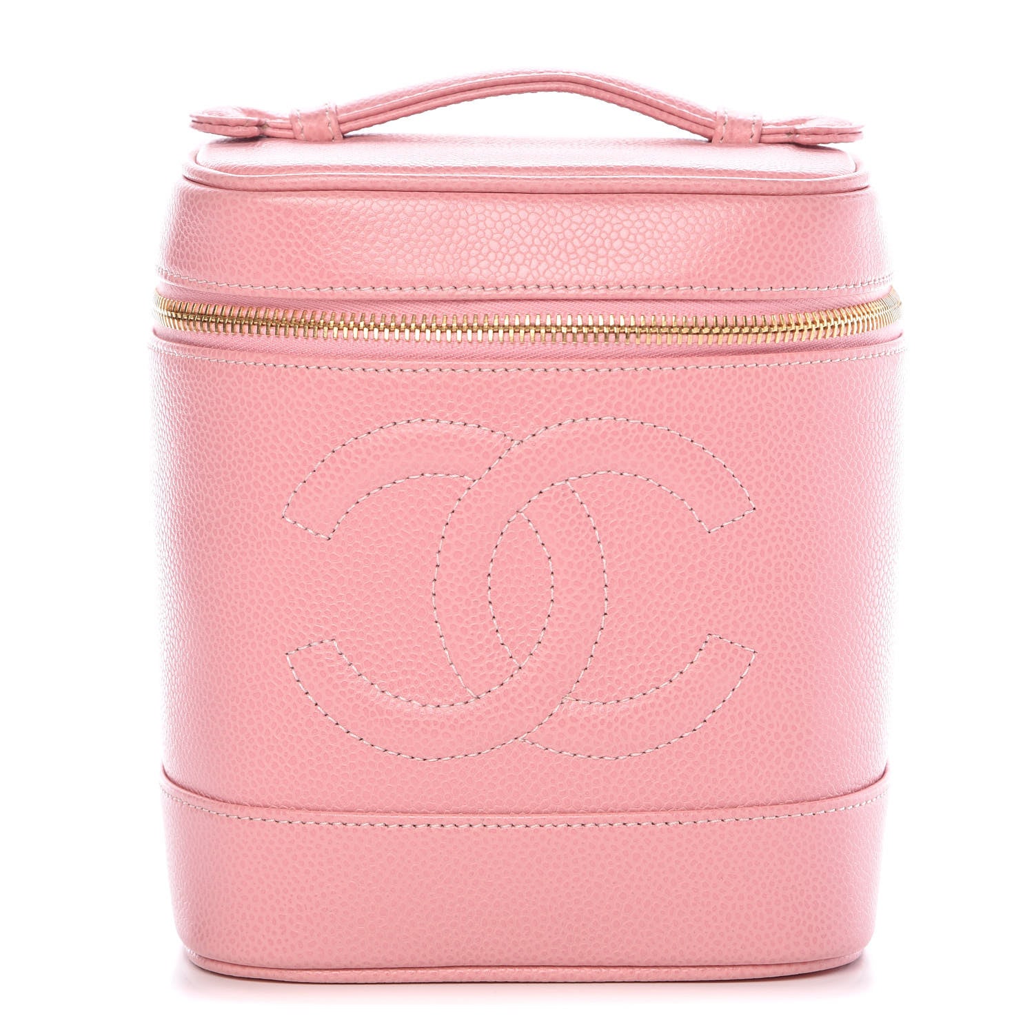 Chanel Caviar Vanity Cosmetic Case Pink 1 of 15