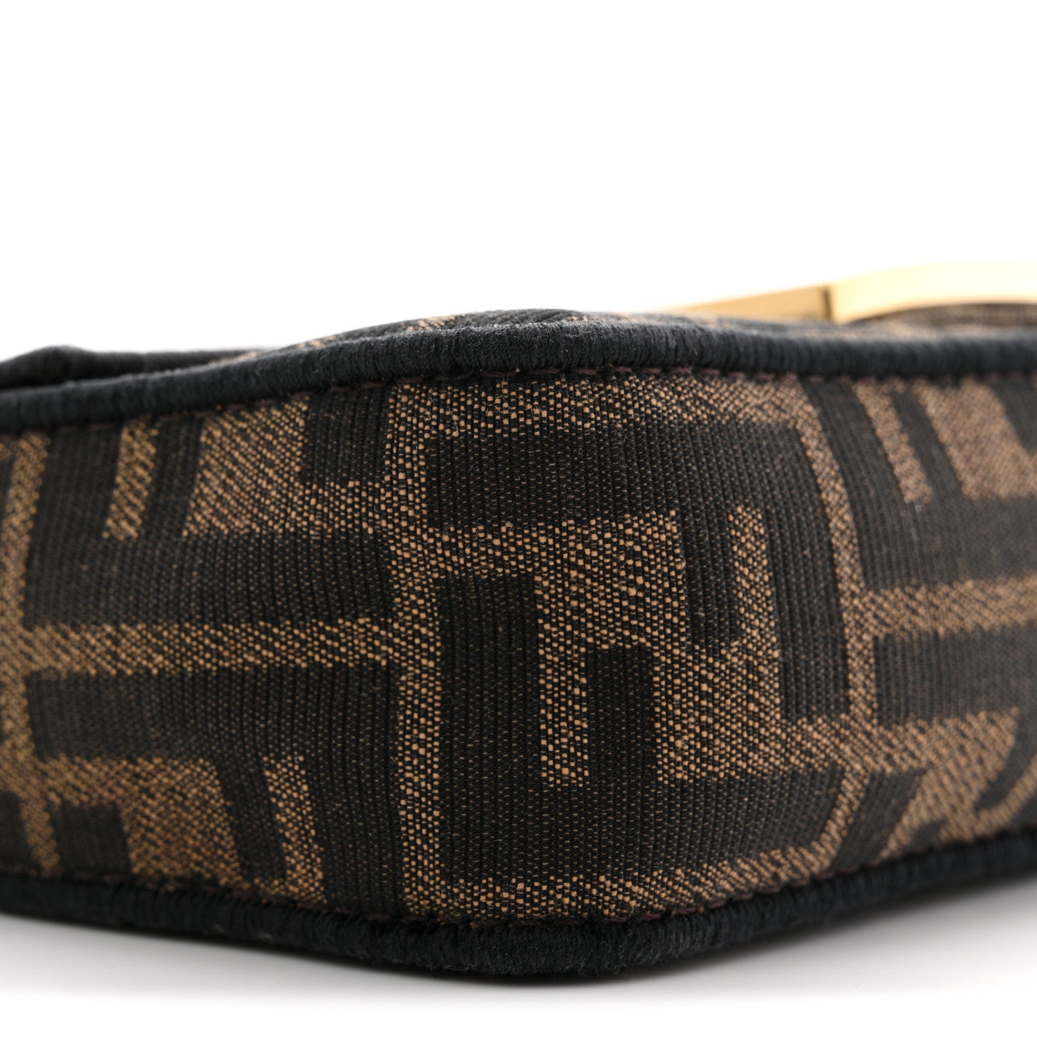 Fendi Fabric Jacquard FF 1974 Mini Baguette Tobacco Moro Black 9 of 12