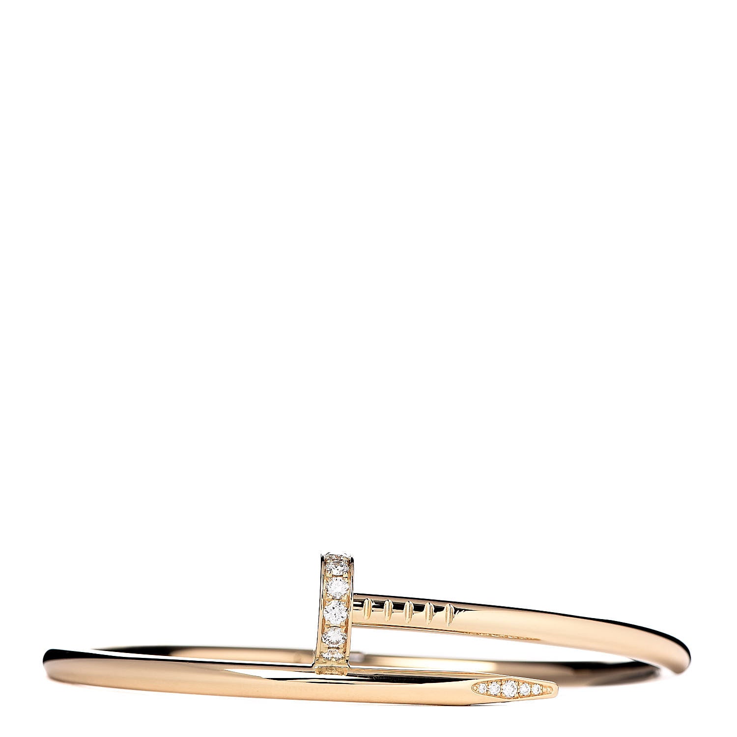 Cartier 18K Yellow Gold Diamond Juste Un Clou Bracelet 17 1 of 5