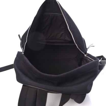 Saint Laurent Canvas Signature Embroidered City Backpack Black 5 of 12