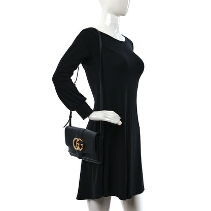 Gucci Vitello Palmellato Lux Small Arli Flap Shoulder Bag Black 2 of 9
