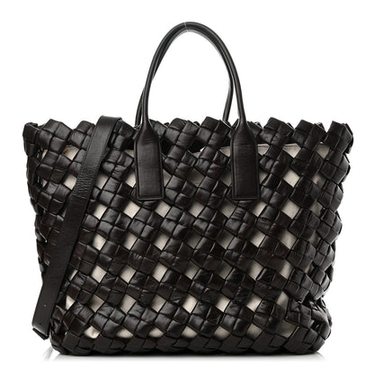 Bottega Veneta Nappa Intrecciato Linen Medium North South Tote Fondant 1 of 13